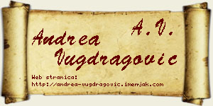 Andrea Vugdragović vizit kartica